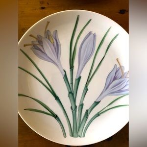 VINTAGE HORCHOW BOTANICAL HERB SPICE SAFFRON SALAD/DESSERT PLATE - JAPAN. EUC.